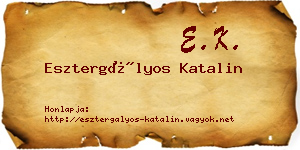 Esztergályos Katalin névjegykártya