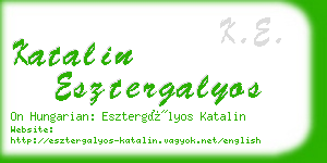 katalin esztergalyos business card